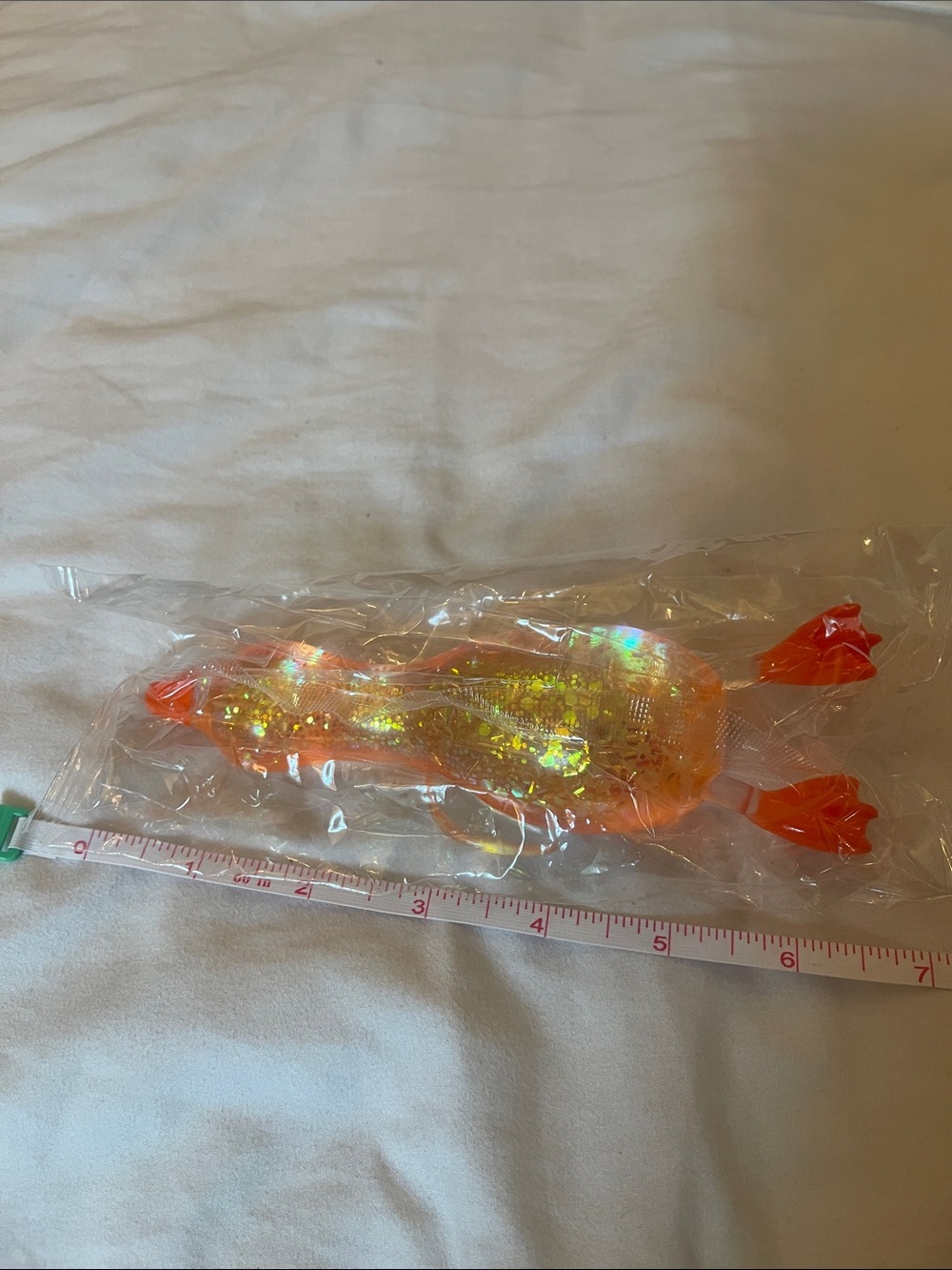 Squishy duck, large glitter, slow rise stretch nwt orange with orange feet